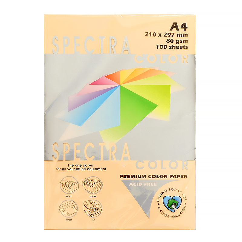 Бумага цветная  APP "SPECTRA Color", A4, персиковая (PEACH) — Абсолют