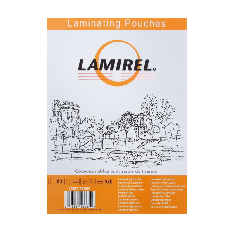 Пленка для ламинирования "Lamirel" А3, 75мкм., 100шт/уп. — Абсолют