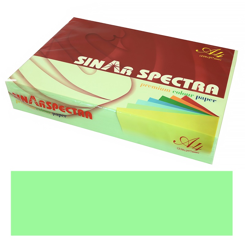 Бумага цветная  APP "SINAR SPECTRA", A4, светло-зеленая (LAGOON) — Абсолют