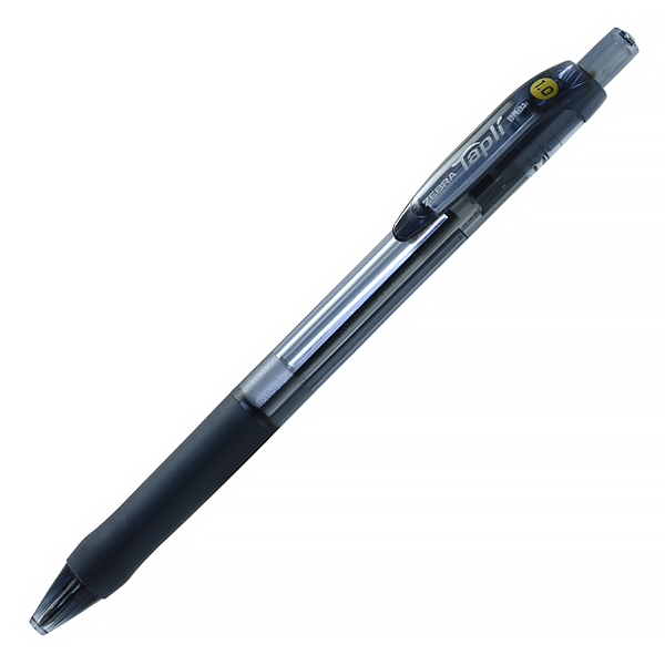 Ручка шариковая автоматическая "Zebra Tapli", 1,0 мм, черная — Абсолют