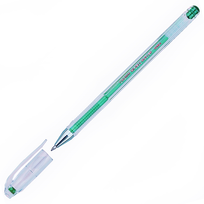 Ручка гелевая Crown "Зеленая",  0.7 мм, металлик — Абсолют