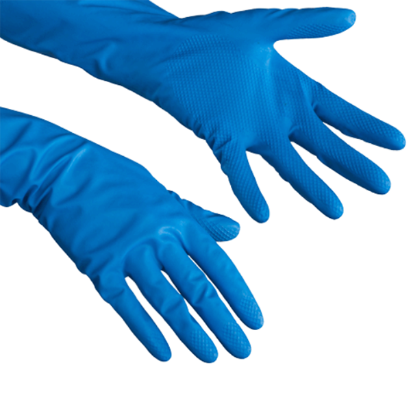 Латексные перчатки "Vileda", XL, синие — Абсолют