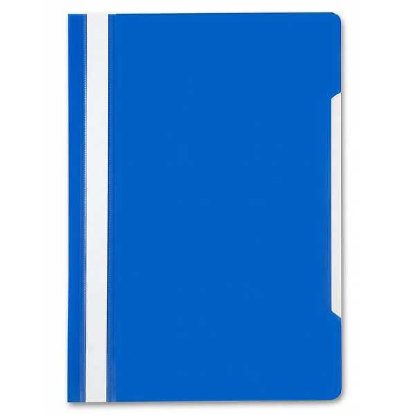 Папка-скоросшиватель с прозрачным верхом, синяя — Абсолют