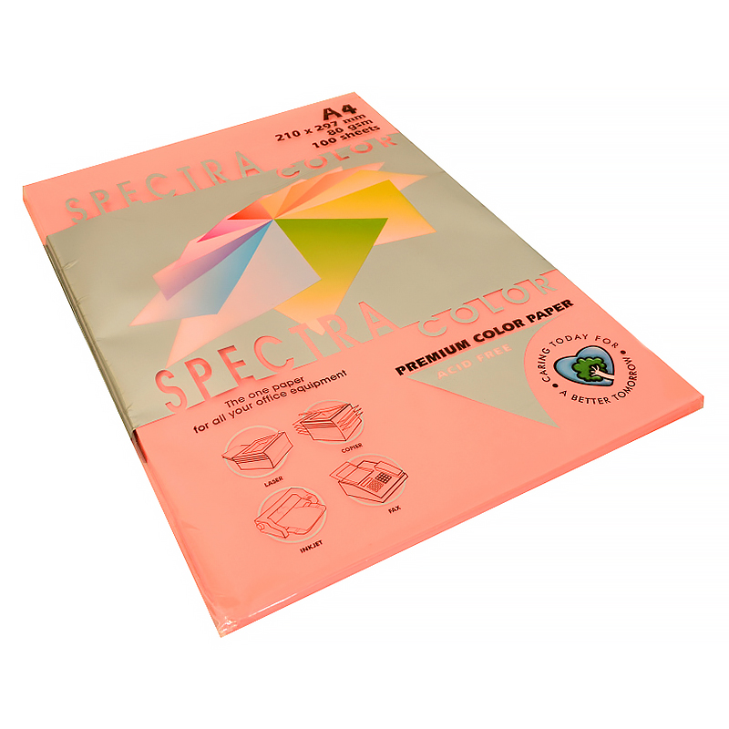 Бумага цветная  APP "SPECTRA Color", A4,  розовый неон (CYBER HP PINK) — Абсолют
