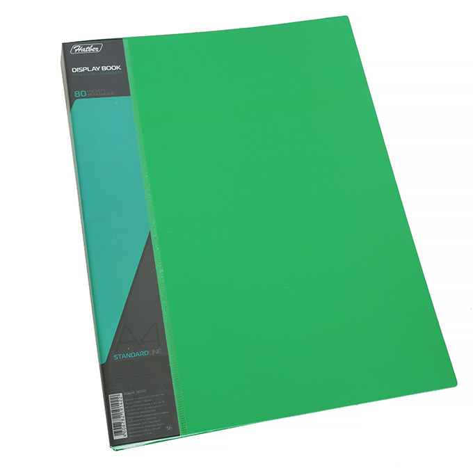 Папка с мультиф. 80 л. Hatber Standard, 40мм,зеленая — Абсолют