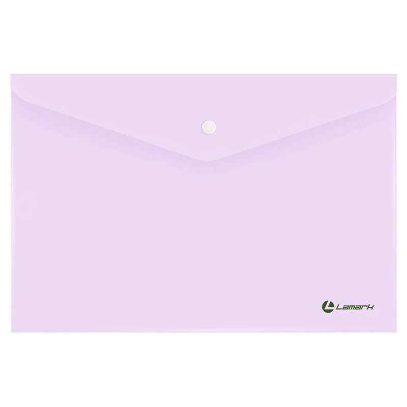 Папка на кнопке "LAMARK" А4, 0,18мм, цвет - лиловый — Абсолют
