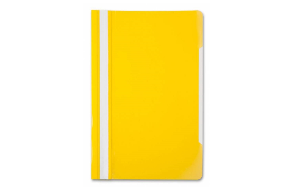 Папка-скоросшиватель с прозрачным верхом, желтая — Абсолют