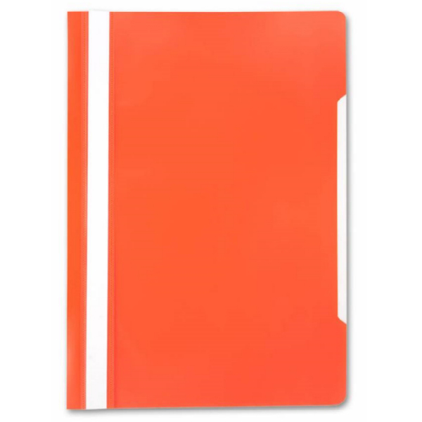 Папка-скоросшиватель с прозрачным верхом, оранжевая — Абсолют