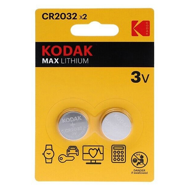 Элемент питания "Kodak MAX Lithium CR2032" 2шт/уп. — Абсолют