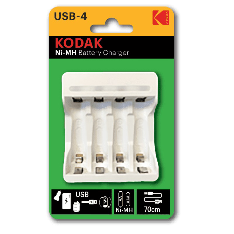 Зарядное устройство "Kodak" C8002B USB, на 4шт. — Абсолют