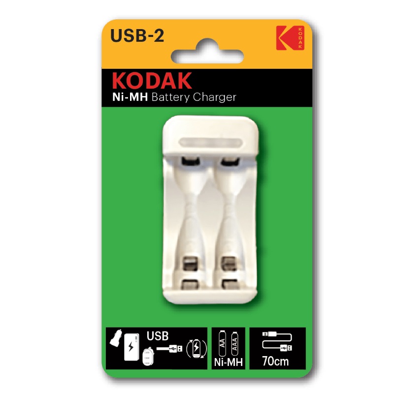 Зарядное устройство "Kodak" C8001B USB, на 2шт. — Абсолют