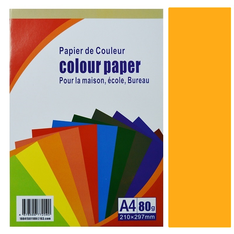 Бумага "Color Paper" А4, 80 г. неон оранжевый — Абсолют