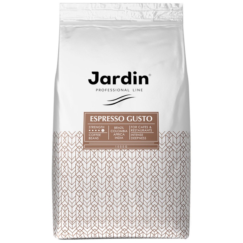 Кофе зерно натур 1000гр, Жардин в/м Эспрессо Густо Professional/6