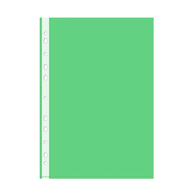 Файл-вкладыш "Бюрократ", 50 листов, A4+, 0,03 мм, зеленый — Абсолют