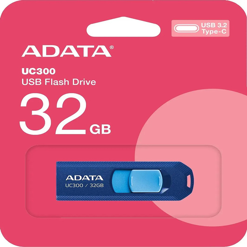 Память USB (Type-C) 3.2 FlashDrive  32GB A-Data, син./голуб. — Абсолют