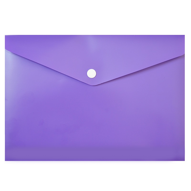 Папка-конверт на кнопке, А4, непрозрачная, фиолетовая — Абсолют