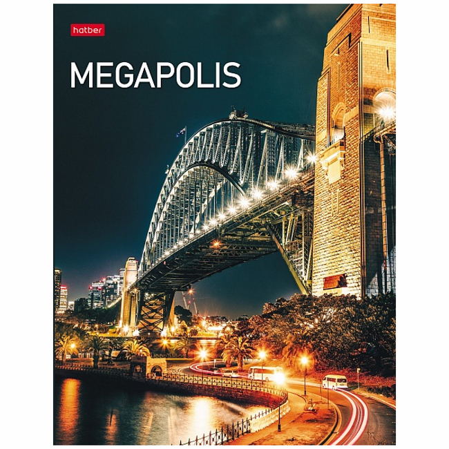 Тетрадь А5 Хатбер "Megapolis" 240л., на кольцах, клетка — Абсолют