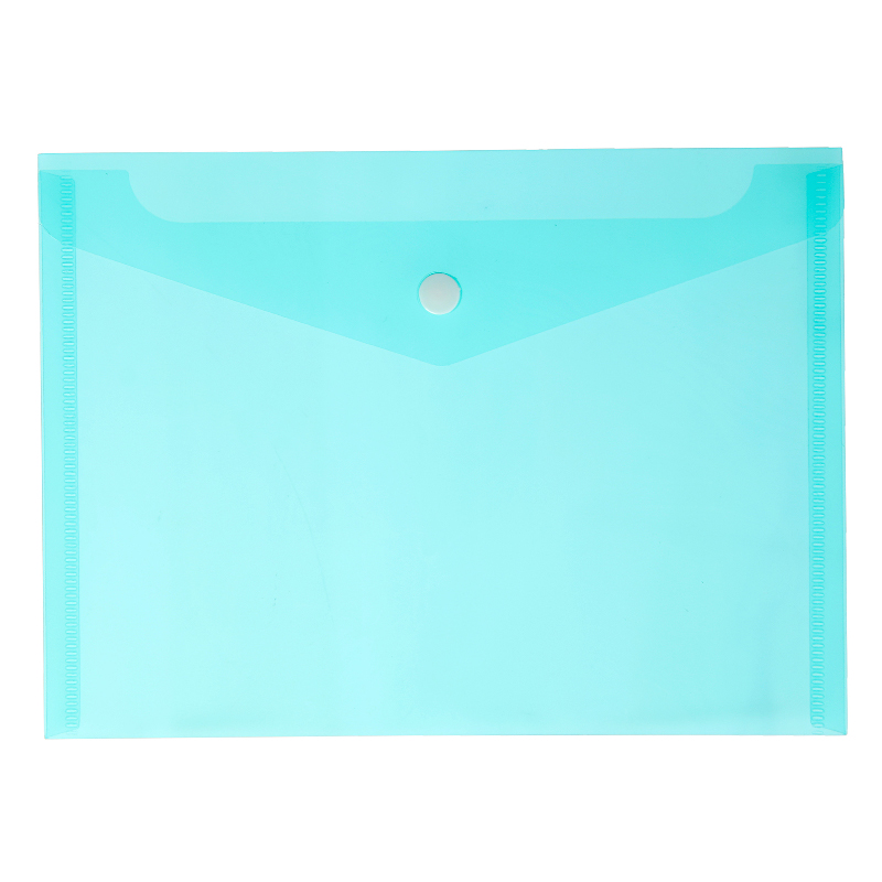 Папка-конверт на кнопке, А5, прозрачная, цвет ассорти — Абсолют
