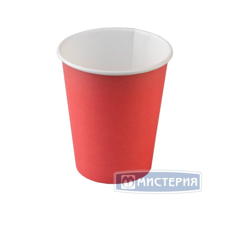 М/Стакан бумажный (0,25) (50шт.) КРАСНЫЙ
