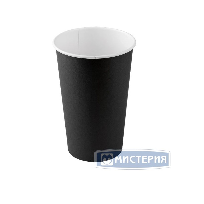 М/Стакан бумажный (0,4) (50шт.) ЧЕРНЫЙ