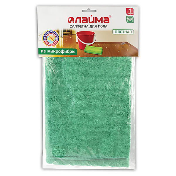 Тряпка для пола микрофибра 70*80 см ЛАЙМА, зеленая