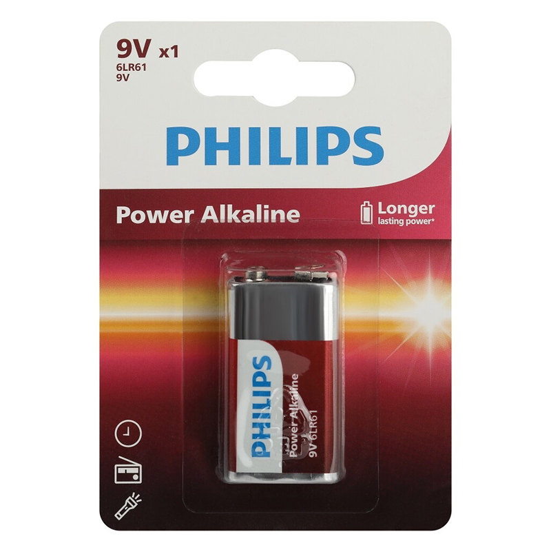 Эл.пит. 6LR61/(alkaline) Philips 1 шт./12