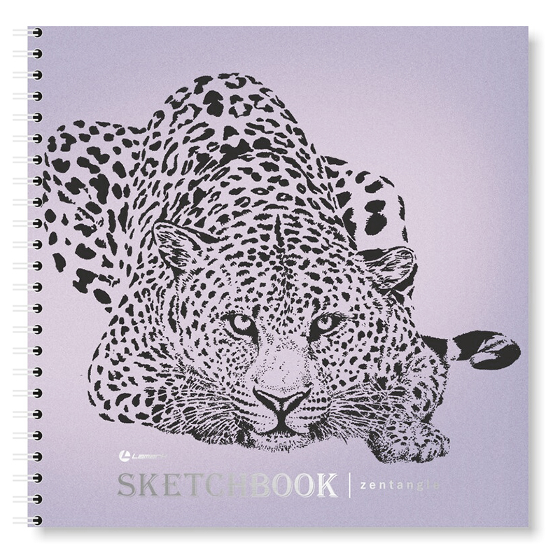 Блокнот 200х200 50л "Sketchbook"Леопард, бум. 100 г/м², тв.обл., гребень