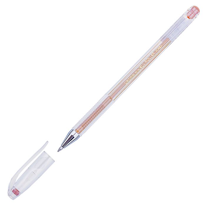 Ручка гелевая Crown "Оранжевая",  0.7 мм, металлик — Абсолют