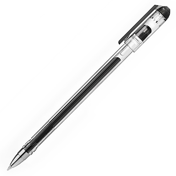 Ручка гелевая Hatber Solo, 0.5мм., черная, трехгранный корпус — Абсолют