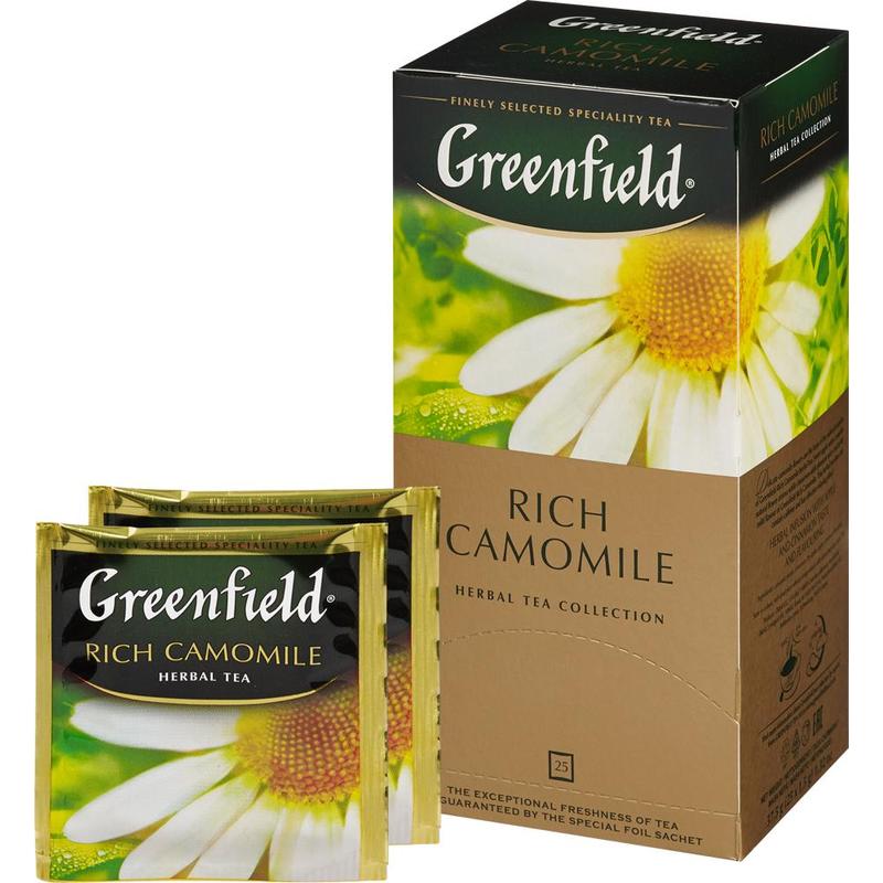 Чай Greenfield "Rich Camomile" 25 пакетиков, ромашковый — Абсолют