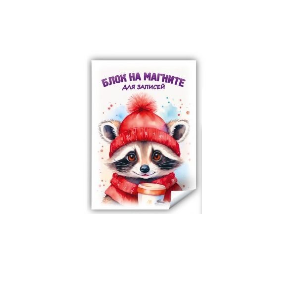 Блок д/з запас. 70*100  30 лист "Енот" на магните/10