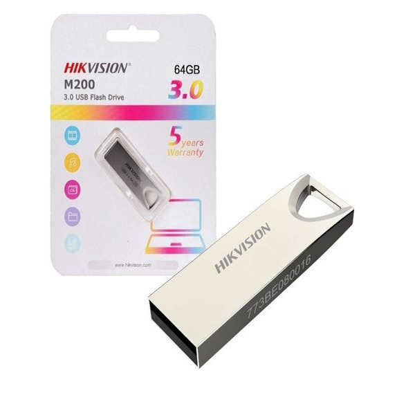 Память USB 3.0 FlashDrive 64GB Hikvision M200, серебро — Абсолют