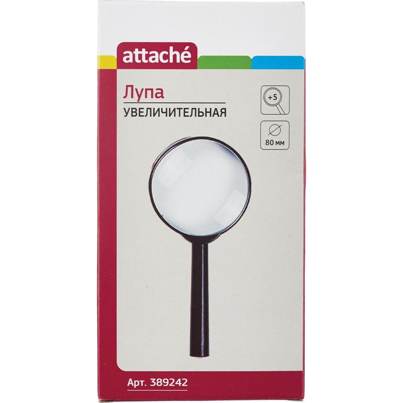 Лупа просмотровая  ручка D80mm 1*05Х "Attache"