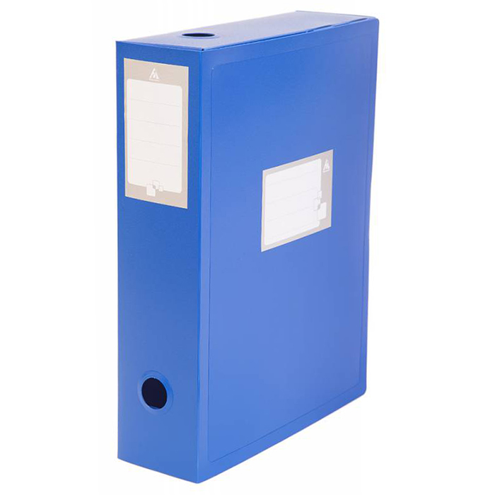 Короб архивный "Бюрократ" 80мм., пластик, синий — Абсолют