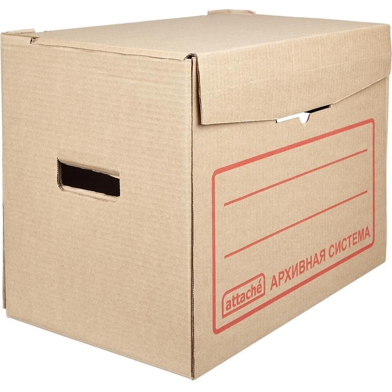 Короб архивный  картон Т21/24 Attache 400х335х265 мм ( 1 шт.), бел. глянц.