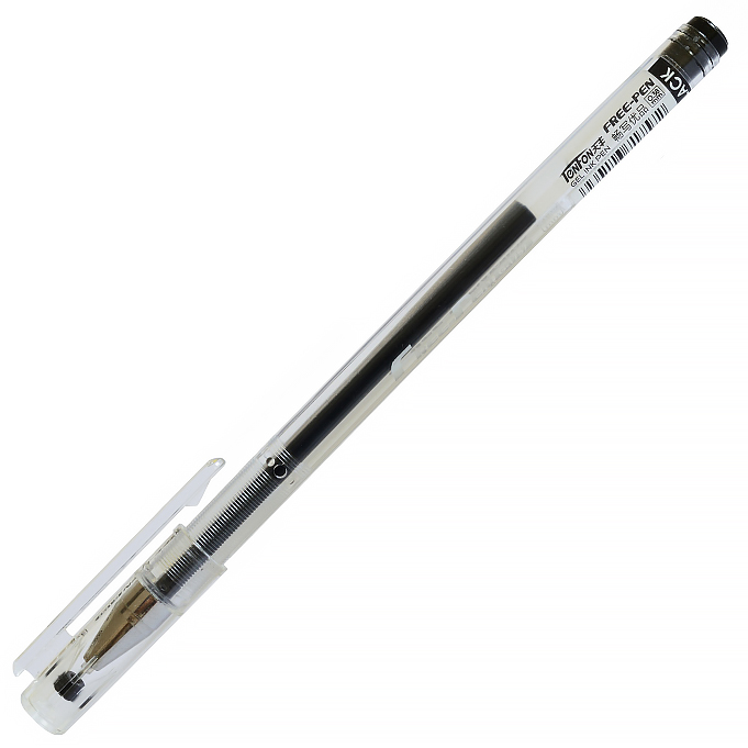 *Ручка гел. черн. 0,38мм Tenfon Free-Pen G-1757, игольч. стерж./12