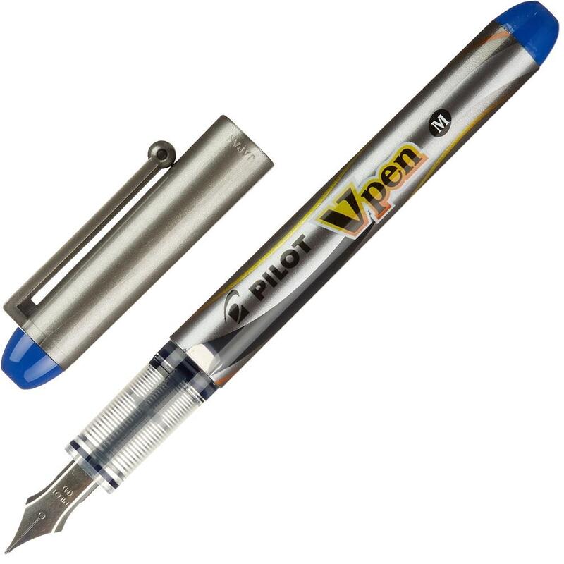 Ручка перьевая "PILOT SVP-4M V-Pen" 0.58мм., одноразовая, синяя — Абсолют