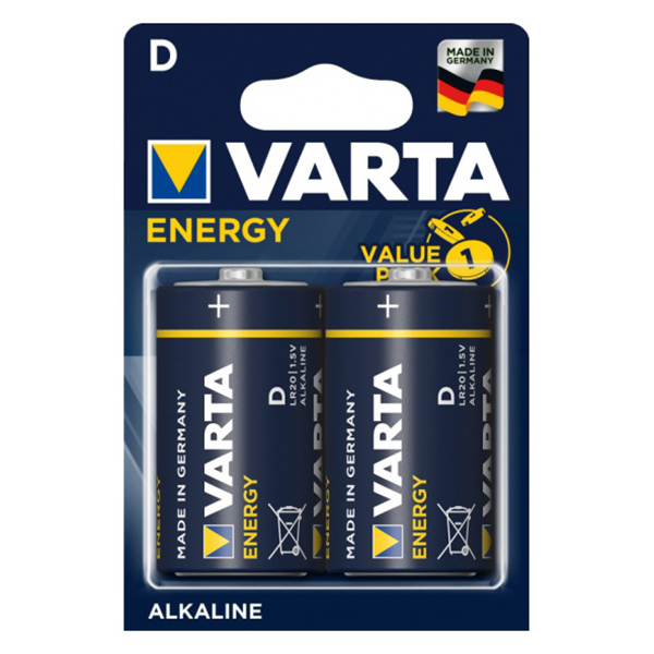 Эл.пит. D-2/(alkaline) VARTA Energy, блистер 2 шт./40