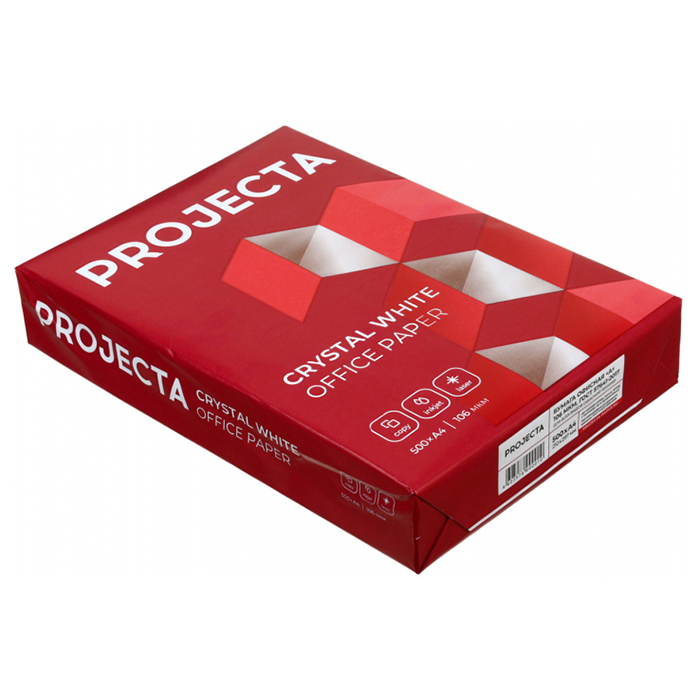 Бумага  А4  80гр.   PROJECTA (красная)  "класс A"/5