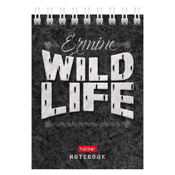 Блокнот  А7 060 л. , спираль "Hatber" Wild Life, 5 дизайнов