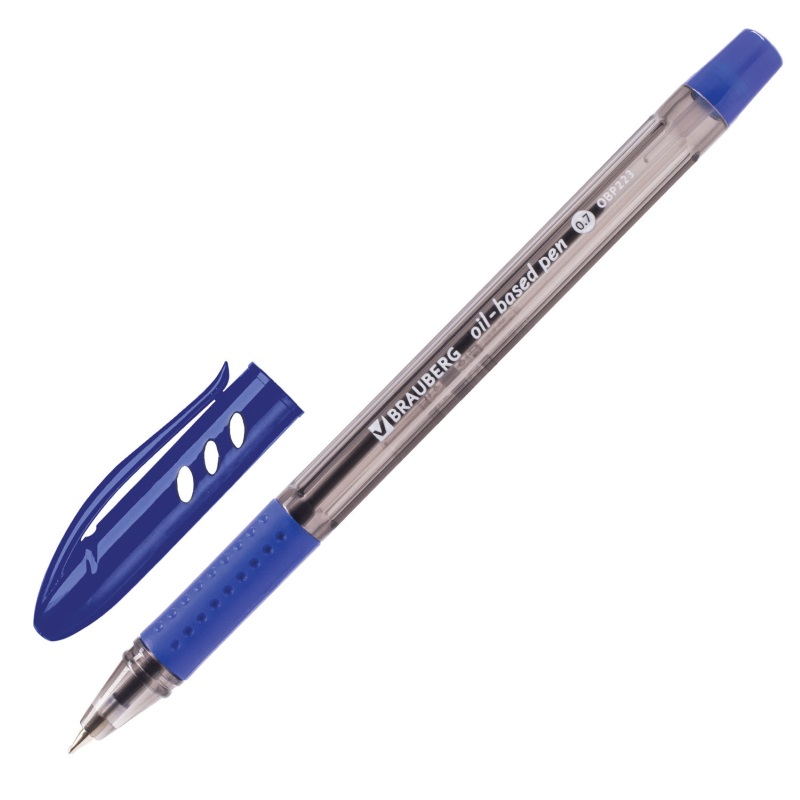 Ручка шариковая "Brauberg Black Tone", 0.7мм., синяя — Абсолют