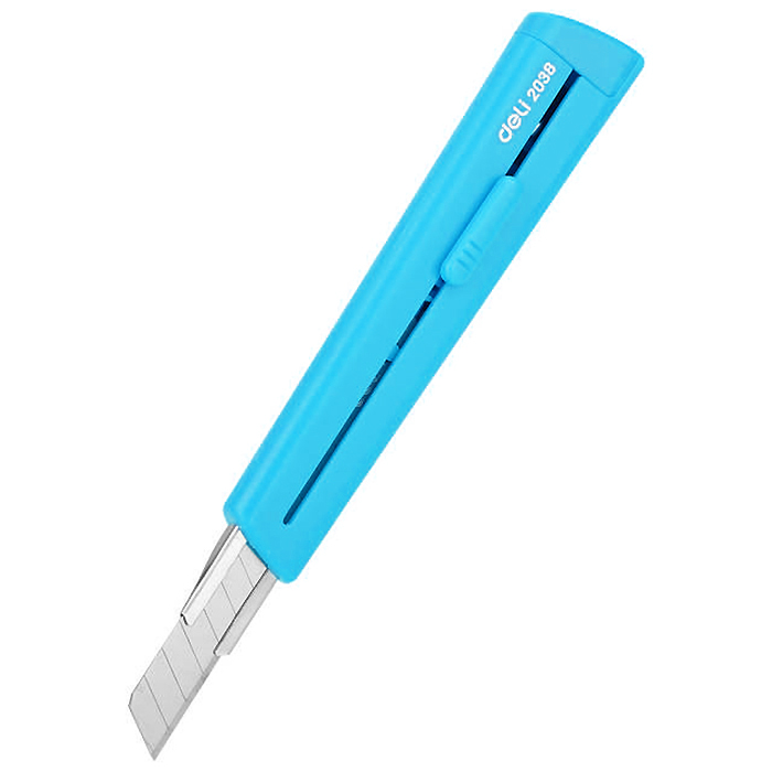 Нож для бумаги "Deli", 9 мм, синий — Абсолют