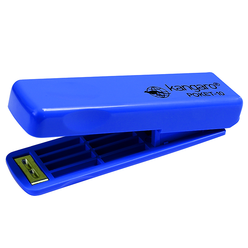 Степлер №10 на 10л. POKET, синий