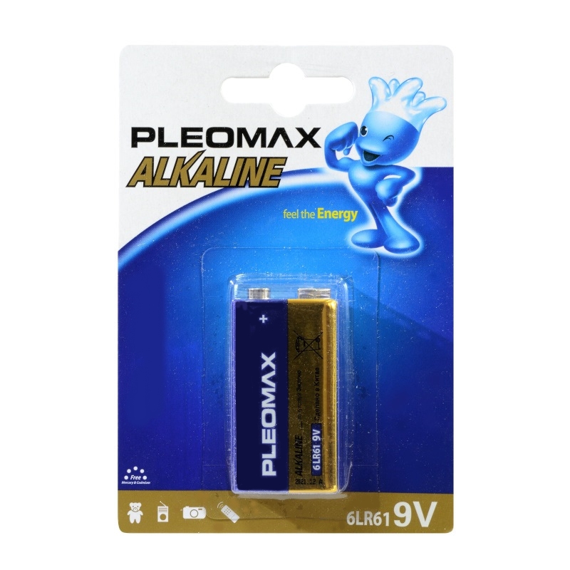 Эл.пит. 6LR61/(alkaline) Pleomax  1 шт./10/30