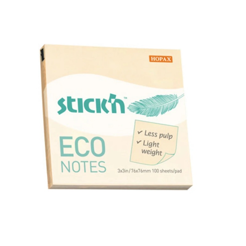 Блок с кл.сл.76*76 Hopax ECO 100л., пастель жел.