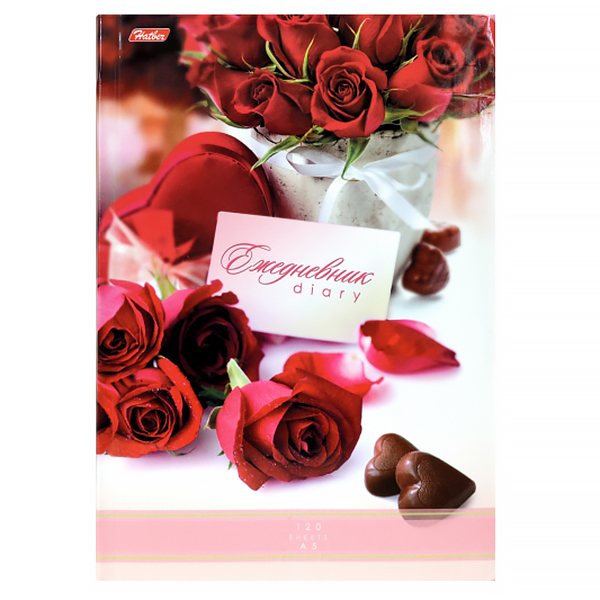 Ежедневник А5 недатир. 120л., интегр.перепл. "Аромат роз"