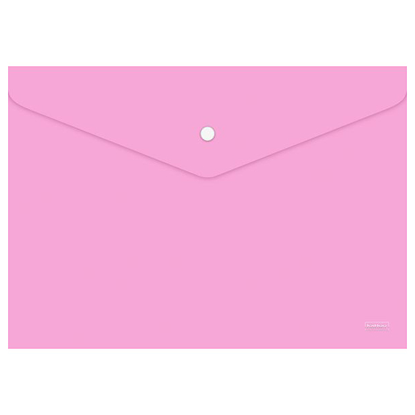 Папка на кнопке А4 Hatber пласт.непрозр. Пион PASTEL, 180мкм