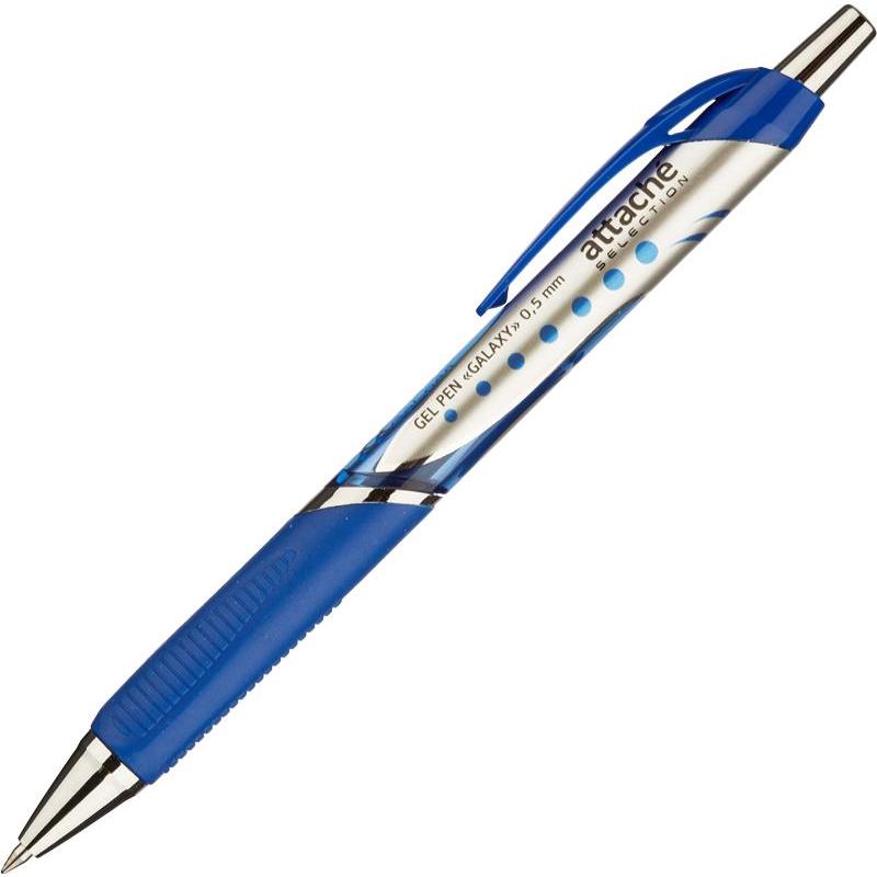 Ручка гелевая "Attache Selection Galaxy" 0.5мм., автомат, синяя — Абсолют