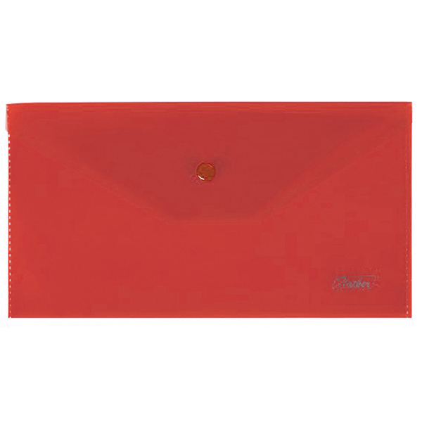 Папка на кнопке Евро (119х224) пласт., красная