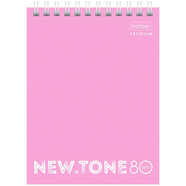 Блокнот  А6 080 л. , спираль, клетка, перфорация, NEWtone Pastel пион